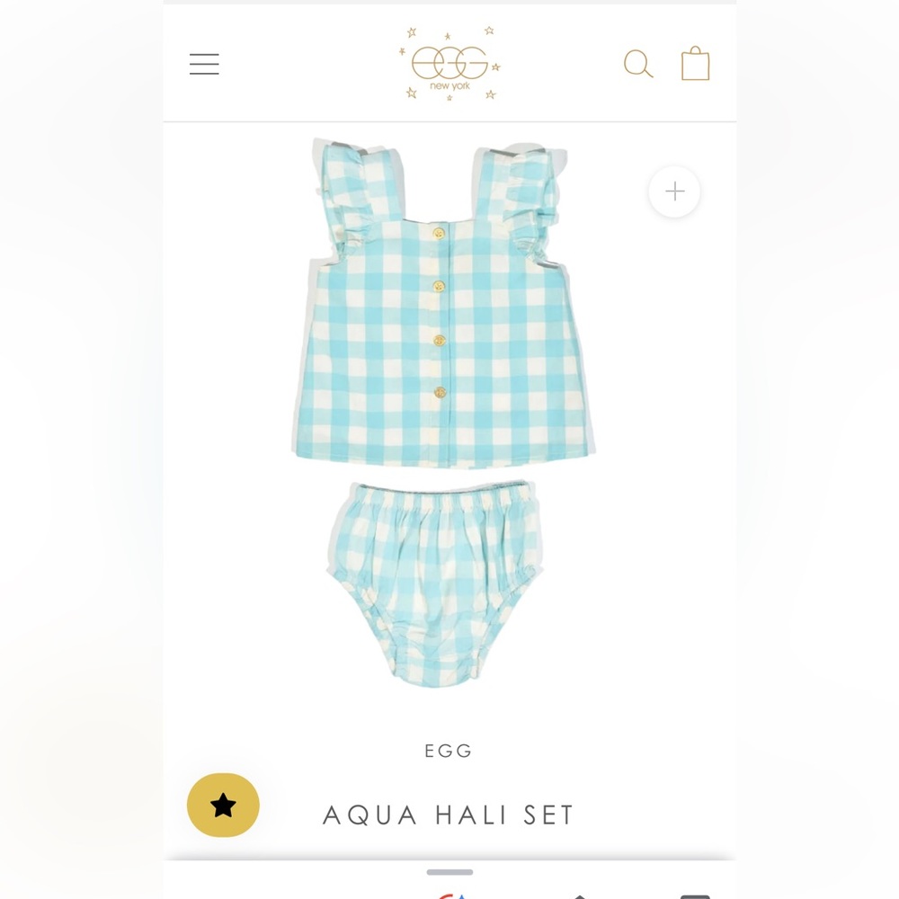 EGG New York Aqua Hali Set size 3-6 months